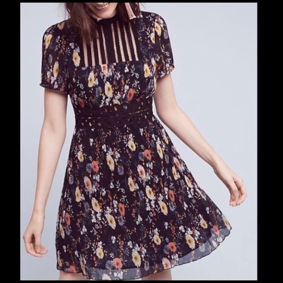 Anthropologie Dresses & Skirts - Anthro Foxidox Andora Blue Floral Lace Dre…
